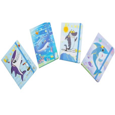 Блокнот на гумці 10,5*14,5см "JO" /BD64934/ "Shark" мікс4 (1)