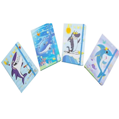 Блокнот на гумці 10,5*14,5см "JO" /BD64934/ "Shark" мікс4 (1)