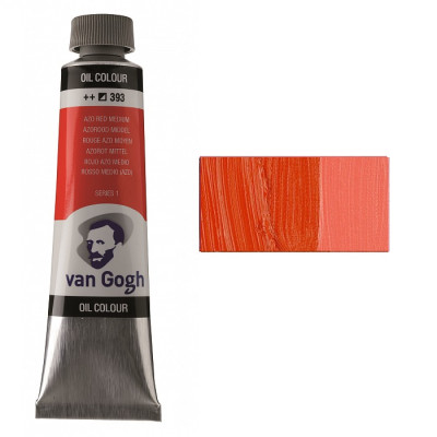 Фарба олійна VAN GOGH, (393) AZO Червоний середній, 40 мл, Royal Talens (1/3)