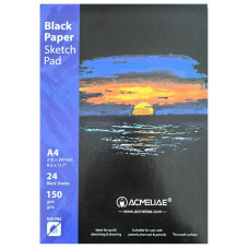 Скетчбук 210*297/24арк "Acmeliae" /43855/ 150g, ЧОРНІ аркуші