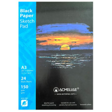 Скетчбук 297*420/24арк "Acmeliae" /43871/ 150g, ЧОРНІ аркуші