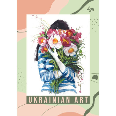 Блокнот A6/40арк "4PROFI" /905867/ # "Flower girls" peony, мат.лам, виб. УФ-лак
