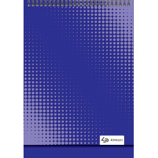 Блокнот A6/40 "4PROFI" /903382/ ## "Color office" blue, зверху спіраль, кол.вн.блок, гл/лам, 70г.