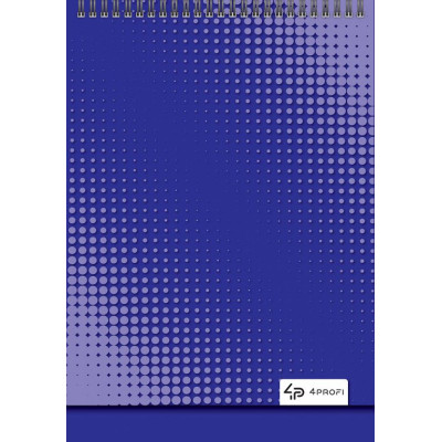 Блокнот A6/40 "4PROFI" /903382/ ## "Color office" blue, зверху спіраль, кол.вн.блок, гл/лам, 70г.