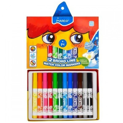 Фломастери "Marco Super Washable" 12 кол. /1630-12СВ/ (1/12/48)