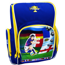STOCK Ранець "TIGER" /2610-4/ h=38,5 "Football" синій (1/4)