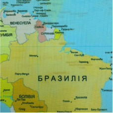 Карта світу "4PROFI" /46586/ одностороння 1500*760 на люверсах, поліестер