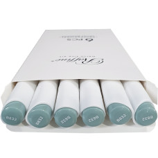 Скетч Маркер двосторонній "Raffine" /7800-6CB/ (B832) Turquoise ink blue (6)