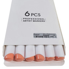 Скетч Маркер двосторонній "Raffine" /7800-6CB/ (Y906) Rouge orange (6)