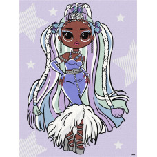 Картина за номерами "Ідейка" /KHO6272/ "LOL Surprise! O.M.G. Fashion show Lady Braids" зі стразами 30*40 см