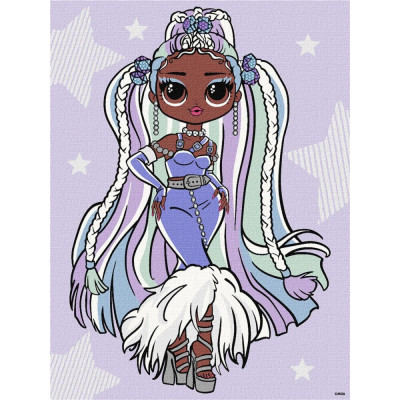 Картина за номерами "Ідейка" /KHO6272/ "LOL Surprise! O.M.G. Fashion show Lady Braids" зі стразами 30*40 см