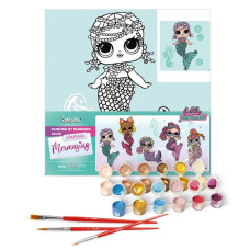 Картина за номерами "Ідейка" /KHO6262/ "LOL Surprise! Mermaids Merbaby" 40*40 см