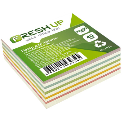 Блок МІКС НЕ клеєн. Fresh Up 80*80*40мм. 60г/м2  FR-2411  (1/24)