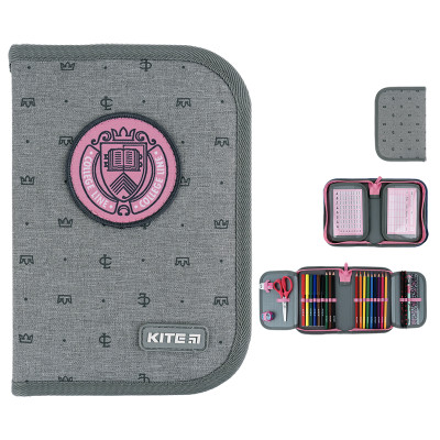 Пенал "Kite" /K24-622H-1/ 1 відд., 2 відв., з наповненням 622H College Line girl (67038) (1/42)