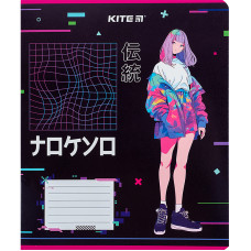 Зошит уч. "Kite" 12арк.== /K24-234-1/ "Kite Anime" гібр. лак + УФ лак (25/600)