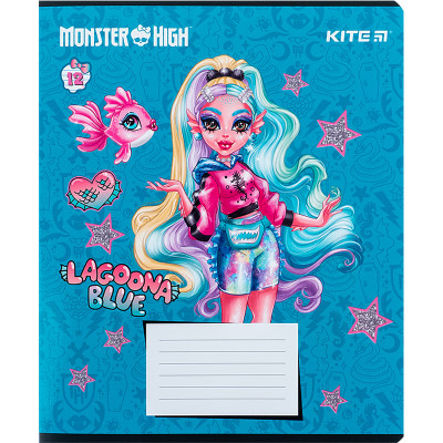 Зошит уч. "Kite" 12арк.== /MH24-234/ "Monster High" гібр. лак + УФ лак (25/600)