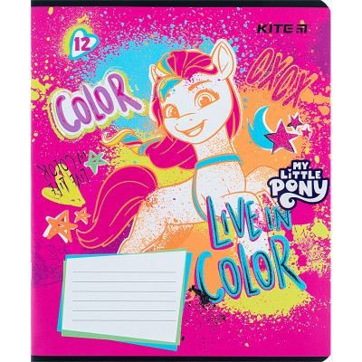 Зошит уч. "Kite" 12арк.== /LP24-234/ "My Little Pony" УФ лак + глітер (25/600)