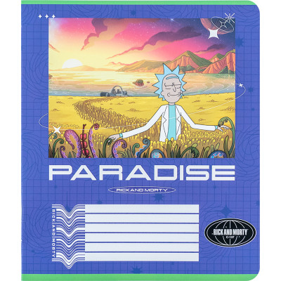 Зошит уч. "Kite" 18арк.# /RM24-236/ "Rick & Morty" софт тач + УФ лак (20/400)
