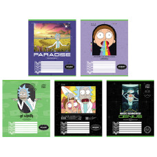 Зошит уч. "Kite" 18арк.# /RM24-236/ "Rick & Morty" софт тач + УФ лак (20/400)
