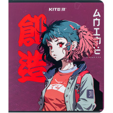 Зошит уч. "Kite" 24арк.# /K24-238/ "Kite Anime" софт тач + УФ лак (20/320)
