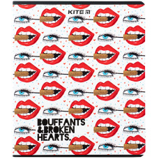 Зошит уч. "Kite" 48арк.# /K24-259-1/ "Bouffants & Broken Hearts" гібр. лак + УФ лак (10/200)