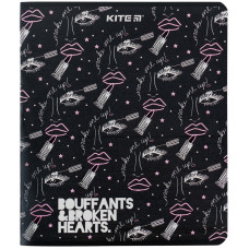 Зошит уч. "Kite" 48арк.# /K24-259-1/ "Bouffants & Broken Hearts" гібр. лак + УФ лак (10/200)