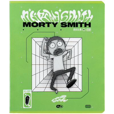 Зошит уч. "Kite" 48арк.# /RM24-259/ "Rick & Morty" гібр. лак + УФ лак (10/200)