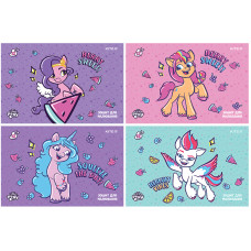 Зошит для малювання А4/12арк. "Kite" /LP24-241/ скоба, УФ лак + глітер, My Little Pony (20/160)