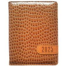 STOCK Щоденник ДАТ. 2025 А6/160арк "Bourgeois" /9532/ ШКІР. ЗАМ, крем пап., 70гр/м # (1/40)