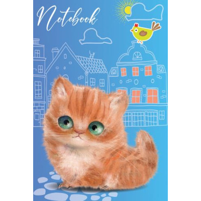 Блокнот А6/32арк. "Рюкзачок" /ЗК-16/ # серія "CUTE CATS" карт.обкл., блок офс, СКОБА (1/100)