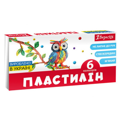 Пластилін 6 кол. 120г "1В" /540653/ "Classic" (1/40)