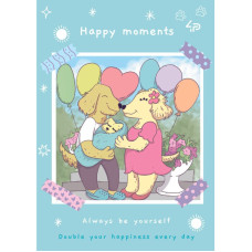 Блокнот A6/40арк "4PROFI" /905980/ # "Puppies" four, мат.лам, виб. УФ-лак