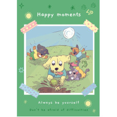 Блокнот A6/40арк "4PROFI" /905966/ # "Puppies" two, мат.лам, виб. УФ-лак