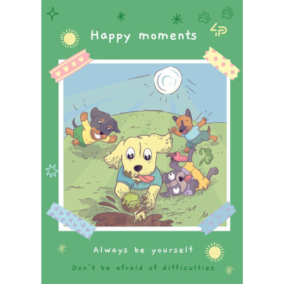 Блокнот A6/40арк "4PROFI" /905966/ # "Puppies" two, мат.лам, виб. УФ-лак