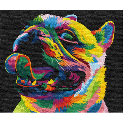 Картина за номерами "Brushme" /BS51463/ "Веселкова собака" 40*50см