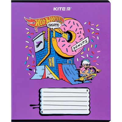 Зошит уч. "Kite" 18арк.== /HW24-237/ "Hot Wheels Skate" гібр. лак + УФ лак (20/400)