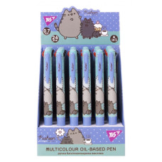 Ручка кулькова "YES" /412265/ "Pusheen" 0,7 мм 4 кольори (24/24)