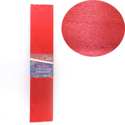 Гофропапір 30%, 60г/м2 JO /KRM-8062/ 50*200см, Червоний металік (10/200)