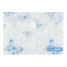 Папка-конверт на кнопці А7 "BuroMAX" /BM.3923-31/ матов. пластик, ARABESKI, білий перламутр (12/720)