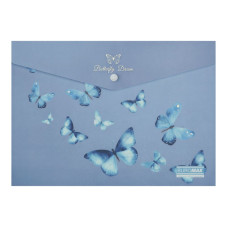 Папка-конверт на кнопці А4 "BuroMAX" /BM.3943-45/ матов. пластик, ARABESKI, синій електрик (12/360)