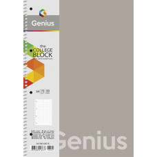 Зошит А4/80арк. "Genius" спіраль /А4-080-6803L/ == пластик 0,5 мм, 70 г/м2, заокруглені кути (4/40)