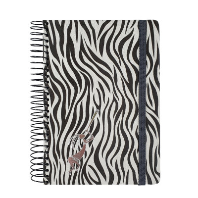 Блокнот В6/120 "SKILL" /СБВ-95/  Zebra чорно-білий  спіраль бокова  (1/10)
