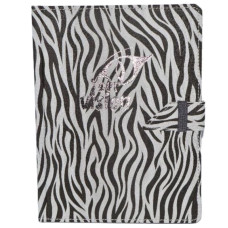 Блокнот В6/120 "SKILL" /ЗВ-95/ на хлястику тв.обкл. Zebra чорно-білий  (1/24)