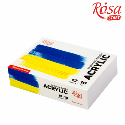 Набір акрилових фарб "ROSA START" /322111009/_036/  12кол*10мл "Ukraine"  (1/12)