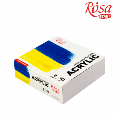 Набір акрилових фарб "ROSA START" /322111008/_043/  9кол*10мл "Ukraine"  (1/16)