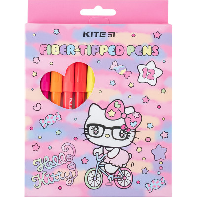 Фломастери "Kite" 12 кол. /HK24-447/ "Hello Kitty" (1/24/192)
