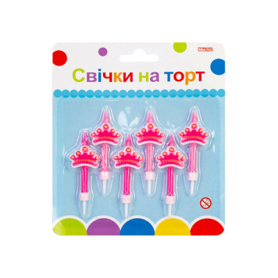 Набір свічки на торт "Maxi" /MX620153/ "Принцеса" 6шт (1/12)