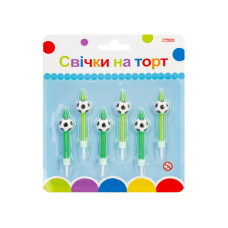 Набір свічки на торт "Maxi" /MX620158/ "М'ячі" 6шт (1/12)
