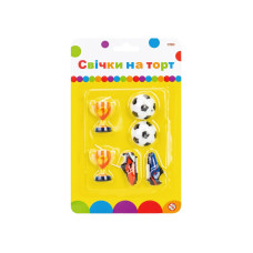 Набір свічки на торт "Maxi" /MX624032/ "Football" 6шт (1/24)