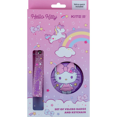 Набір нашивка та підвіска "Kite" /HK24-3010-3/ на липучці, 2 шт., 3010-3 Hello Kitty (66928) (1/176)